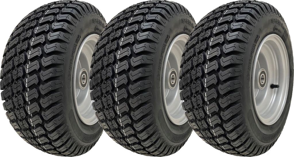 16x6.50-8 Rasenreifen auf kugelgelagerten Felgen Rasenmäher Produktbild 
