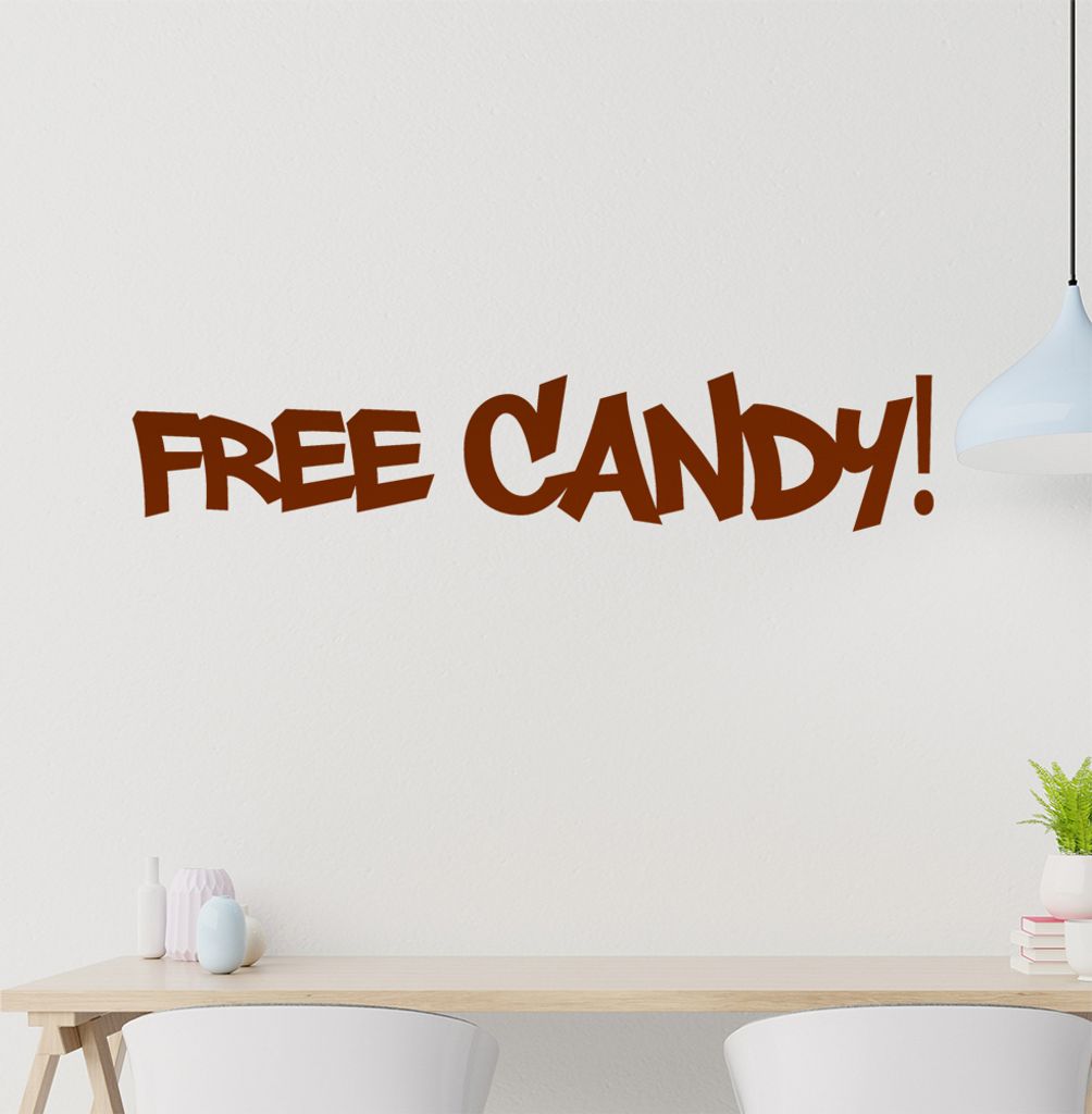 Kiwistar Free Candy Wandtattoo in 6 Größen - Wandaufkleber Wall Sticker - Dekoration, Küche, Wohnzimmer, Schlafzimmer, Badezimmer