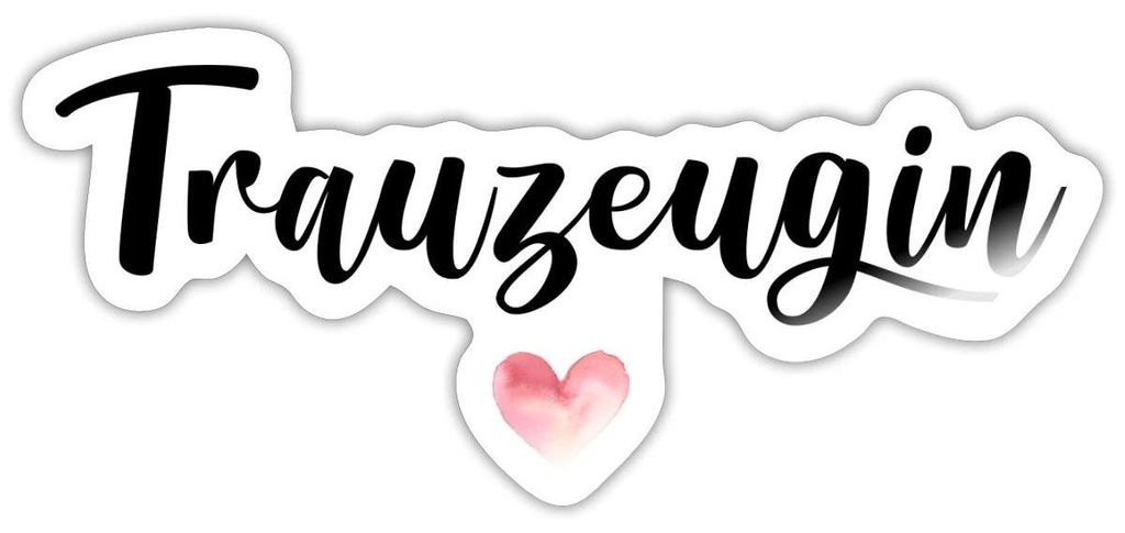 Spreadshirt JGA Frauen | Trauzeugin Sticker Aufkleber, 10 x 10 cm, Weiß glänzend