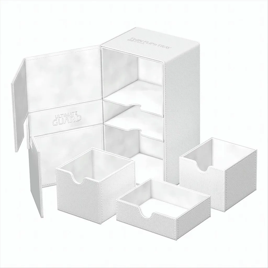 Ultimate Guard Twin Flip'n'Tray 200+ Xenoskin Blanc - Double Deck Box - 2