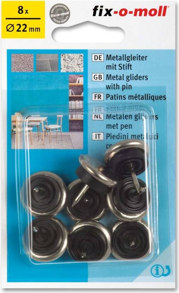 Fix-o-moll Metallklammern zum Nageln 8 Klammern 22 mm - Fix-o-moll