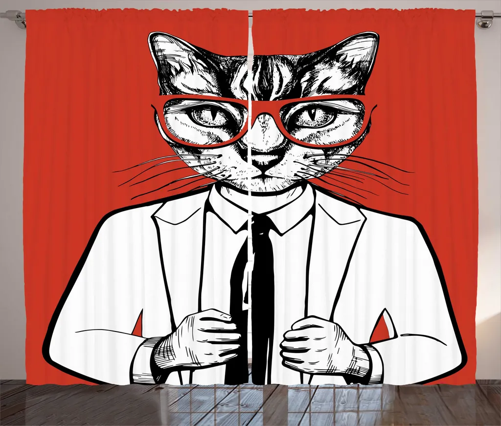 Tenda Instagrammable ABAKUHAUS Gatto Hipster 280x245cm | Rosso Grey