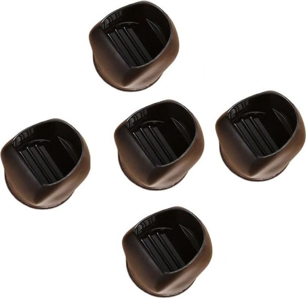 5 Stück Büro Stuhl Rollen Schoner Laminat Parkett Schutz Hülle Fixierer Schwarz, Farbe:Schwarz