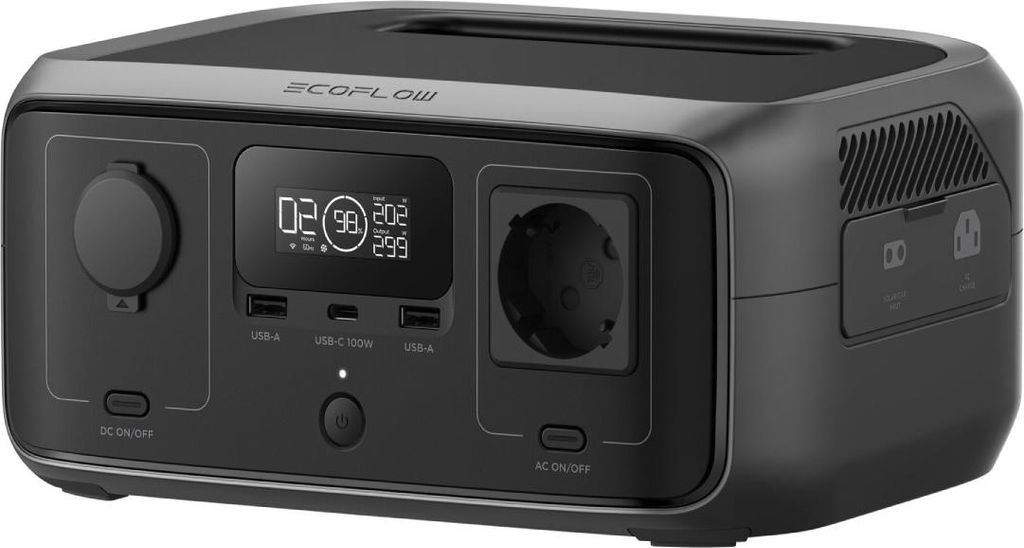 EcoFlow RIVER 3, Lithium-Eisen-Phosphat (LiFePO4), AC, Zigarettenanzünder, Solar, 245 Wh, 300 W, 305 W, 600 W