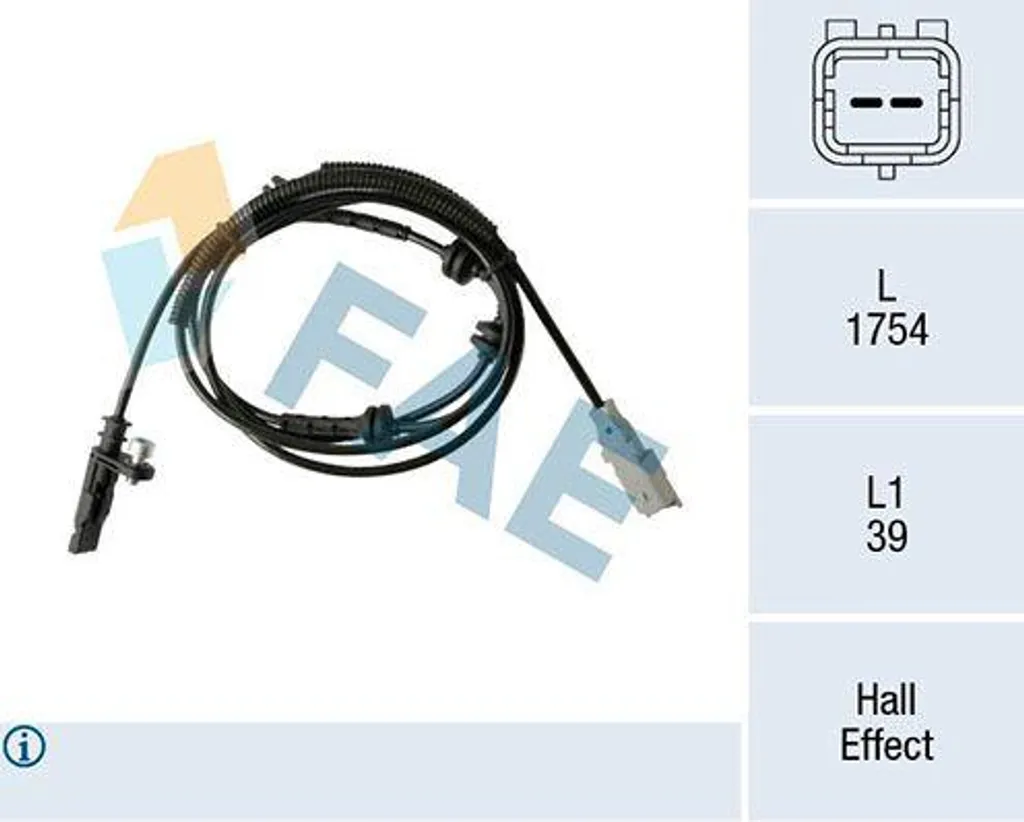 FAE 78517 Sensore velocità ruota OE 4545H6 compatibile con 407, C6, C5