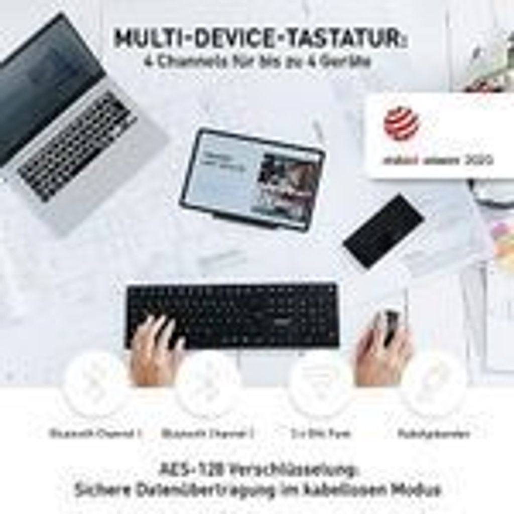 CHERRY KW X ULP Tastatur kabellos schwarz Produktbild 12