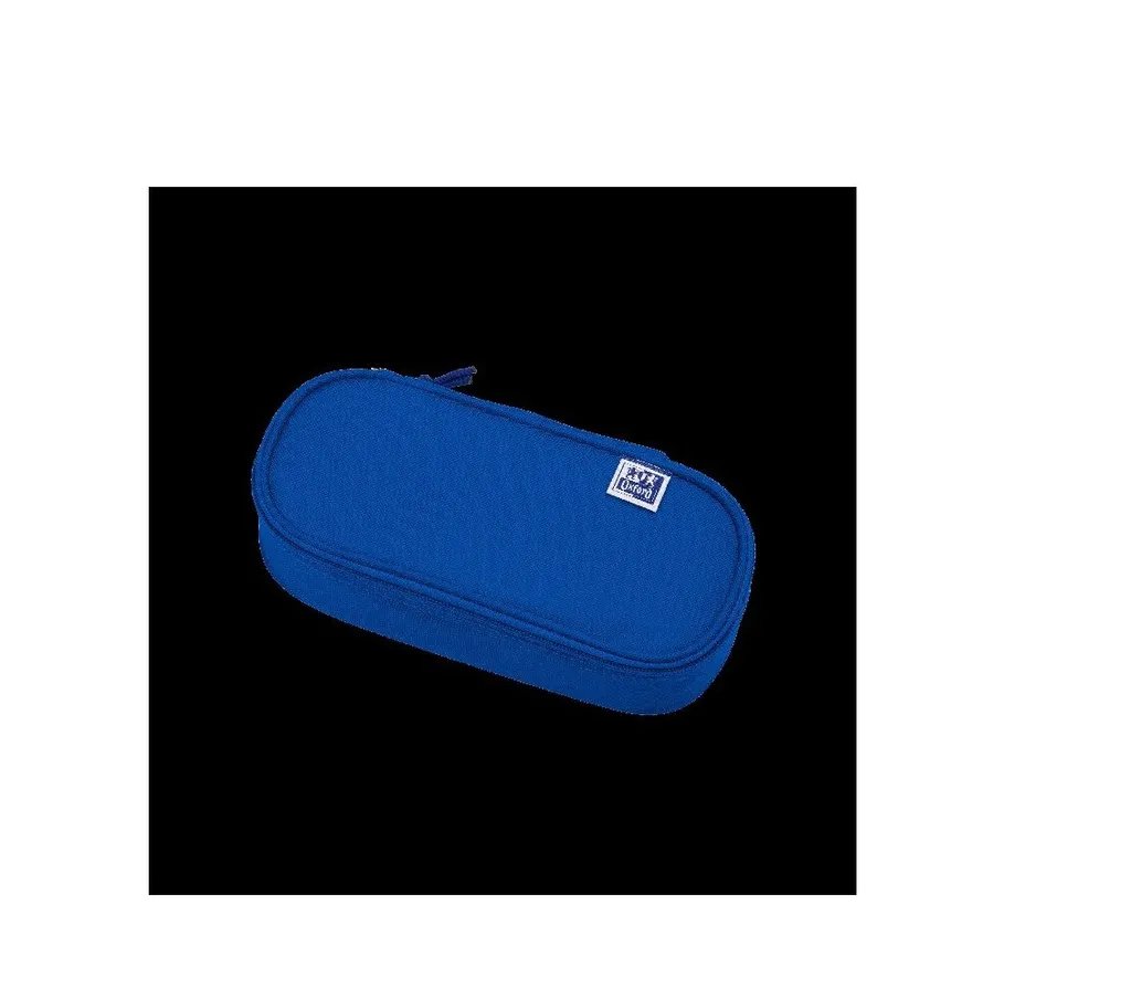 Petit sac à main Oxford ovale bleu pour sorties et ville - Format compact - 3