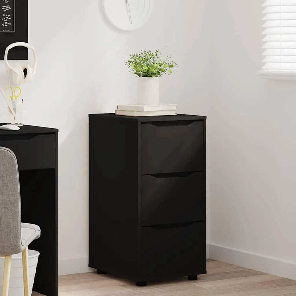 Petit meuble de rangement Noir gain de place pour espaces restreints - 3