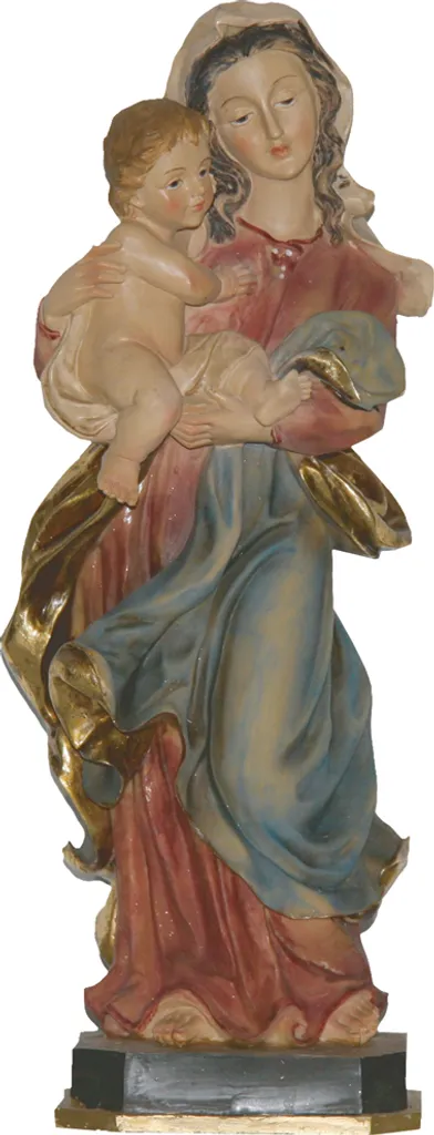 FADEDA Weidener Madonna 46 cm: Statua Presepe Artigianale Dipinta a Mano