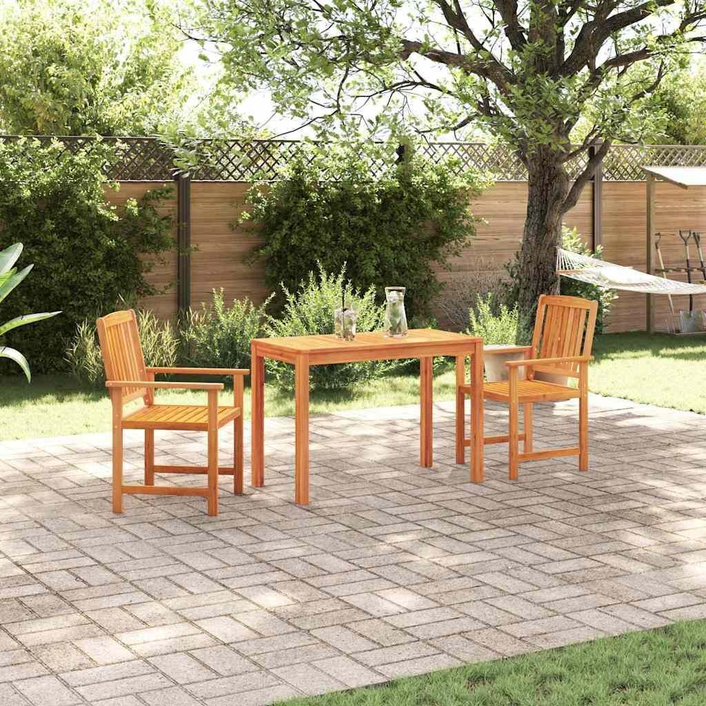 Maison Exclusive - Garten Essgruppe 3 pcs Braun Massivholz Akazie