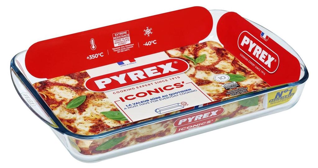 Pyrex 239B000/5646, Lasagne-Backform, Rechteckig, Glas, Produktbild 