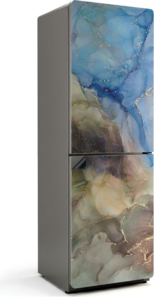 Abstraktes Aquarellmuster – Magnetische Kühlschrank Abdeckung – Dekorfolie magnetisch Küche – Kühlschrank Magnet Deko – selbstklebende M...