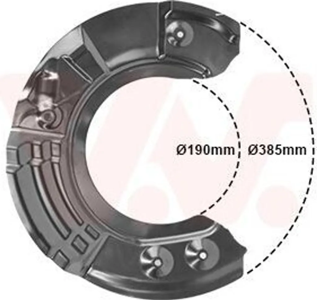 Garde-boue disque de frein VAN Wezel 0618371 en acier traité pour BMW