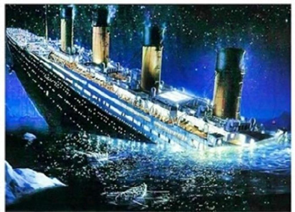 Diamantenmosaik "Das versunkene Titanic", 30x40 cm, Produktbild 