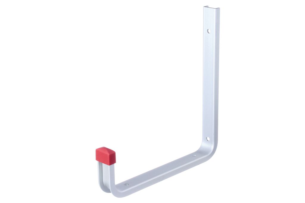 Alberts Wandhaken | wahlweise in verschiedenen Ausführungen | abgewinkelt | Aluminium | Tiefe 190 mm | Höhe 200 mm | 3er Set