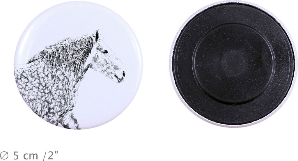 Percheron - Magnet mit Pferd, ein einzigartiges Abdruck des Pferdes der Marke Art-Dog