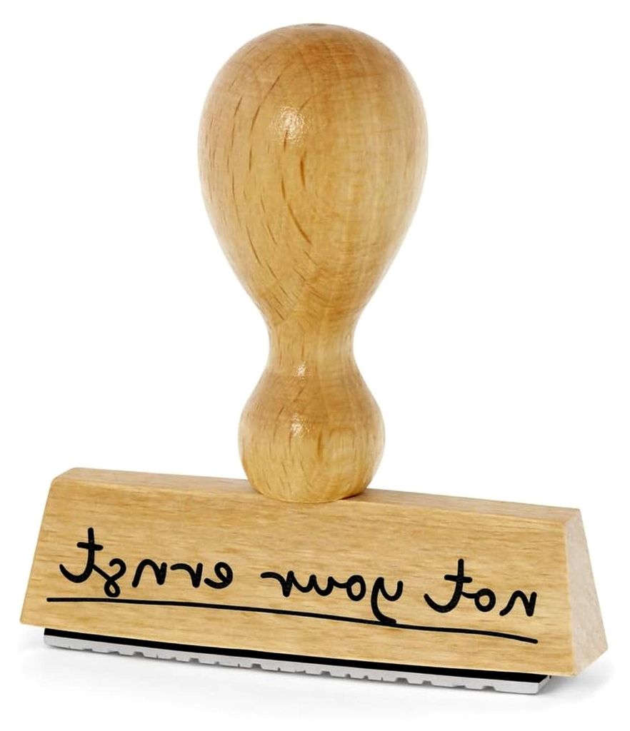 Sprüche-Stempel "not your ernst" – Holzstempel 40x10 mm für Büro, Schule und Organisation – Kommentarstempel, Spaßstempel und Korrekturstem...
