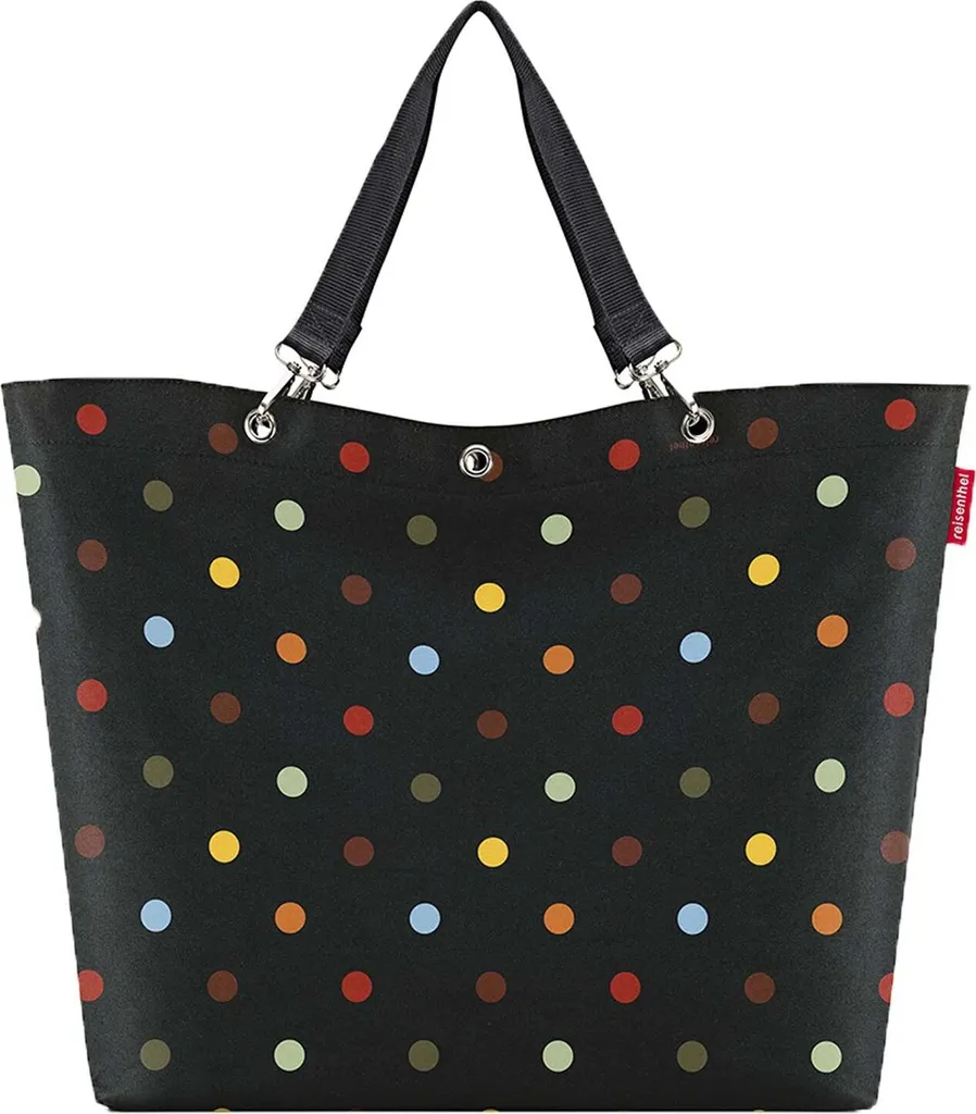 Sac Shopper pour le Shopping et Bureau - Cabas Noir Dots Format Pratique