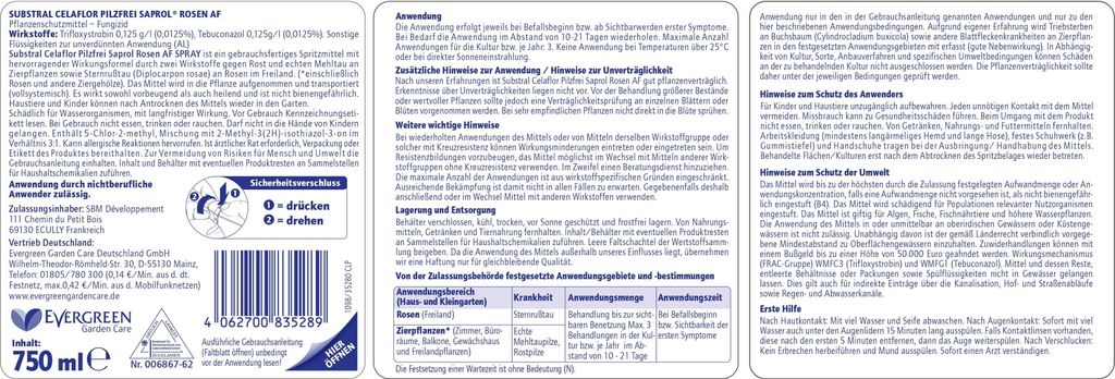 Celaflor Pilzfrei Saprol Rosen AF 750 ml Produktbild 3