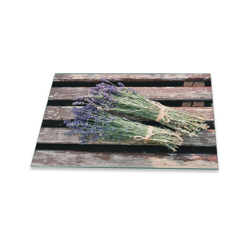 Piastra Protezione Piano Cottura 80x52 Vetro di Sicurezza Viola