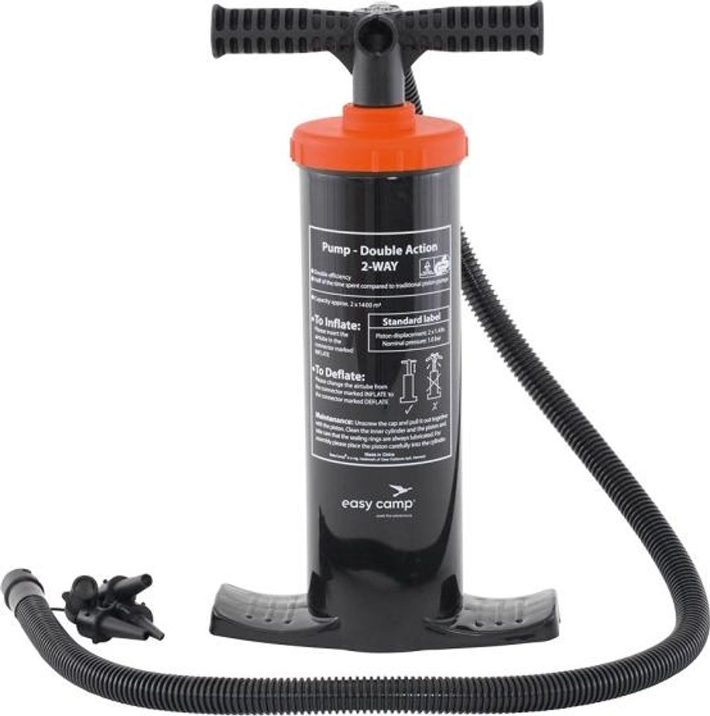 Outwell Double Action Pump Manual Air Pump for Quick Inflation, Black | Outwell