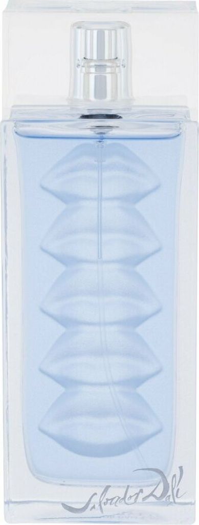 A clear, professional studio shot of a bottle of Salvador Dali Eau De Ruby Lips eau de Toilette for women.