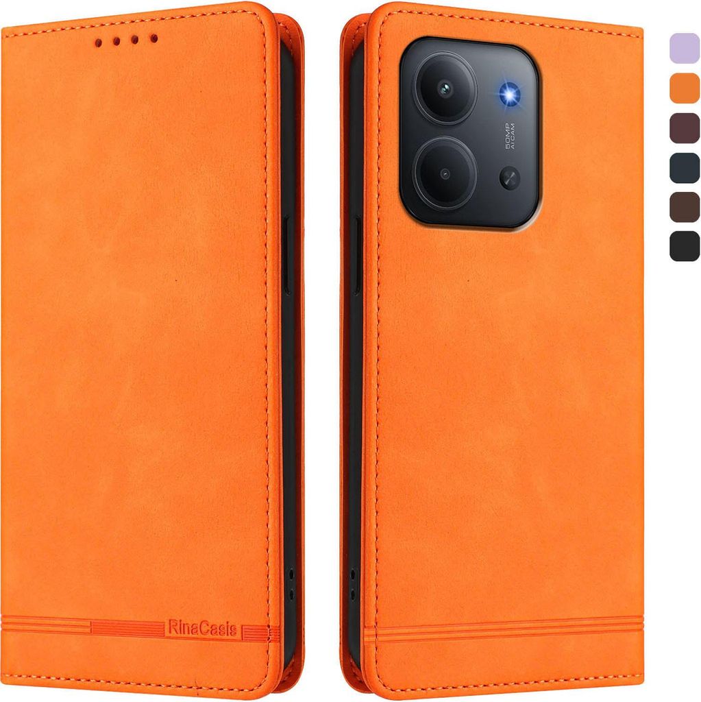 Hülle für Xiaomi Redmi 15C 5G/4G, Retro Kunstleder Ständer Produktbild 