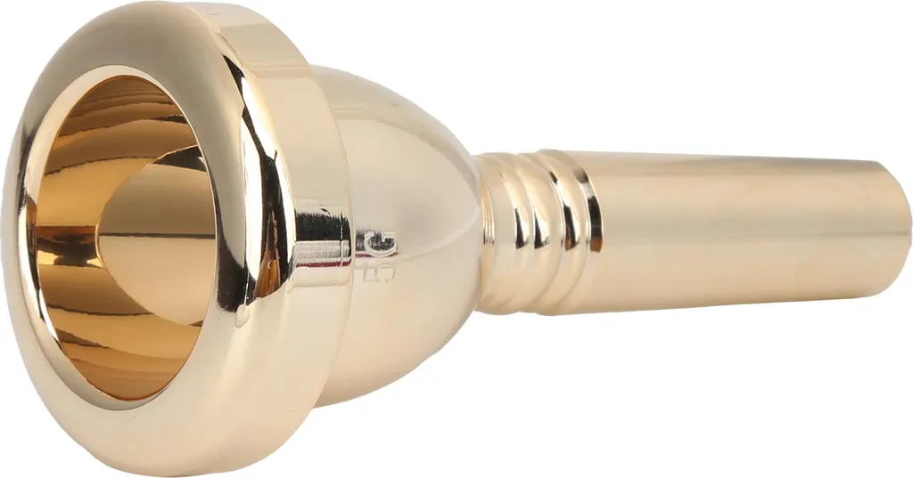 Embouchure trombone 5G en métal or avec grande tige de 12,7 mm