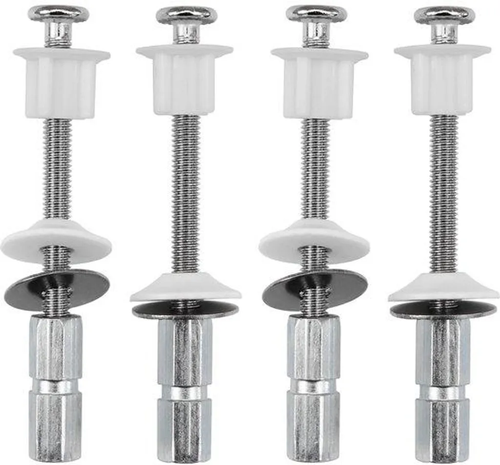 Kit de fixation pour siège de toilette amovible - Inox 304 Robuste x4
