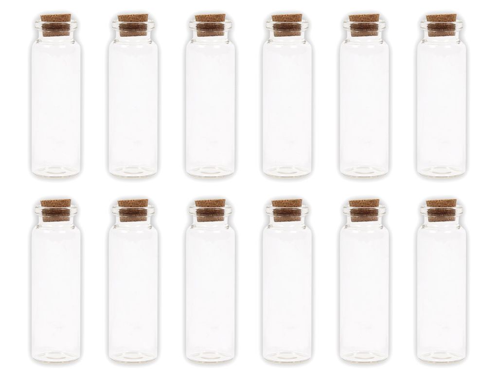 Mini Fläschchen Deko Fläschchen Mini Flaschen 120 x Glasfläschchen mit Korken 
