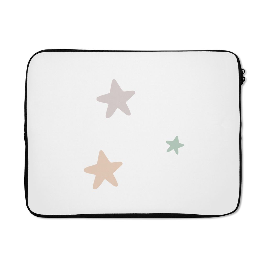 MuchoWow Laptop Hülle 17 Zoll Laptoptasche Sterne - Pastell - Mädchen - Jungen - Kinder - Zipper - Schutzabdeckung