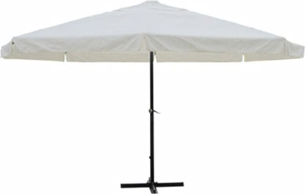 vidaXL Parasol blanc aluminium 500 cm Image du produit 