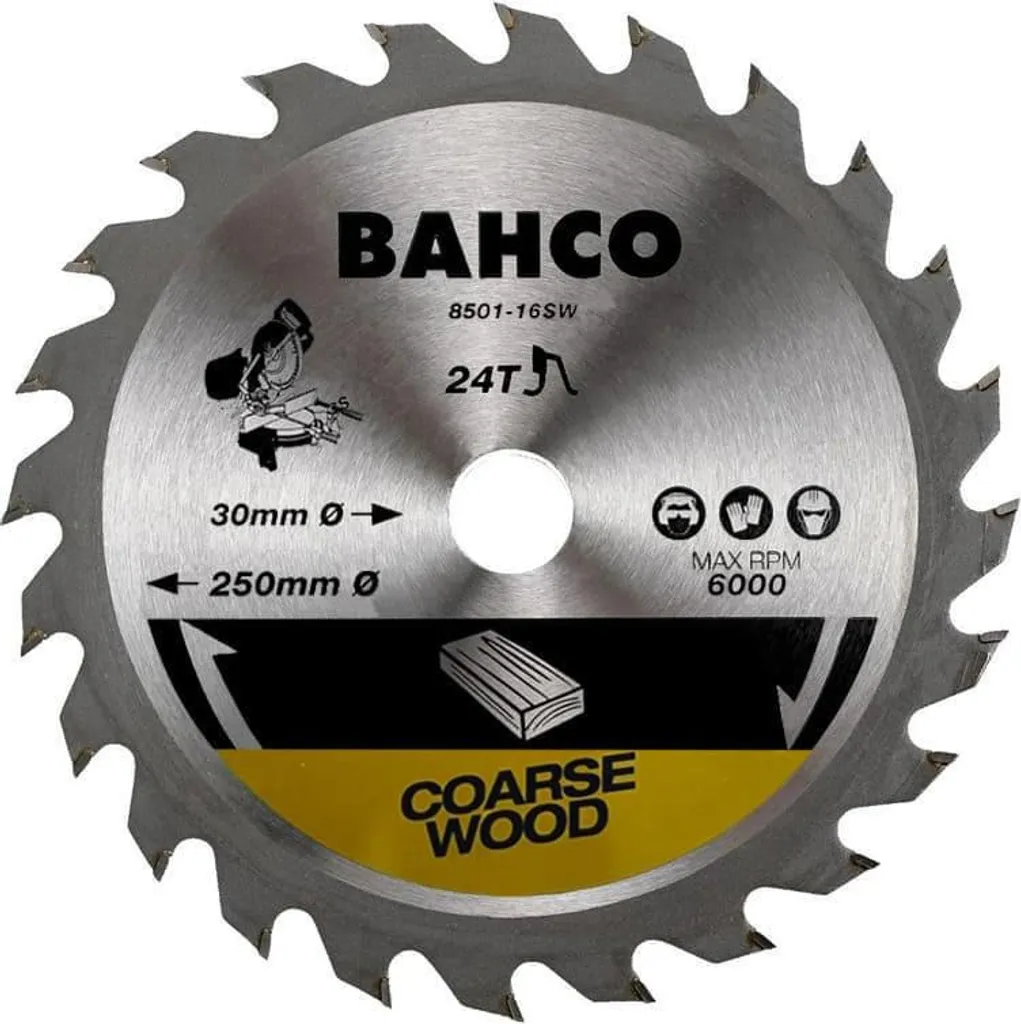 Disque de sciage bois Ø216 mm 24 dents pour scie circulaire et onglet