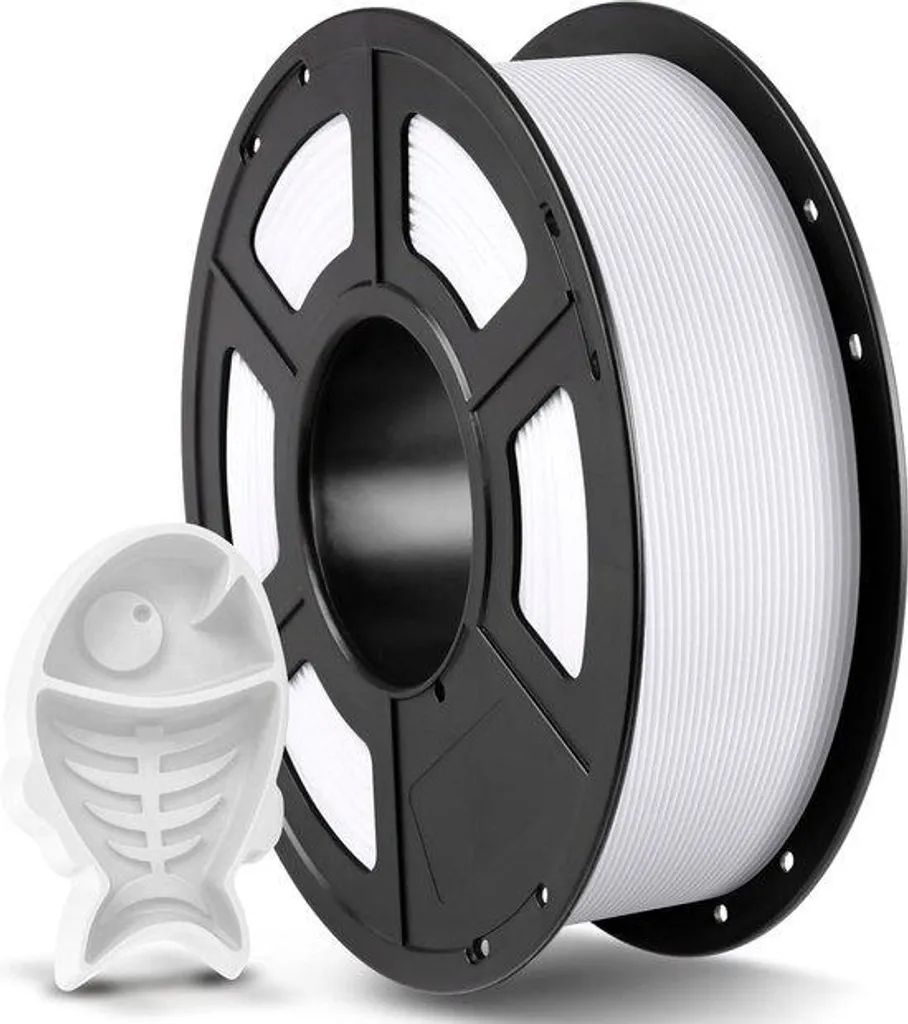 Filament PETG blanc 1.75mm pour pièces techniques et prototypes 1kg