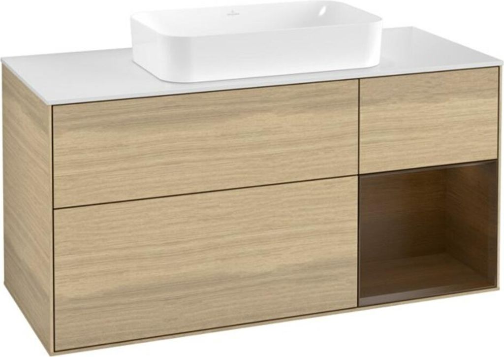 V&B Waschtischunterschrank Finion 120x60 cm, Reg re wal veneer, Oak Veneer