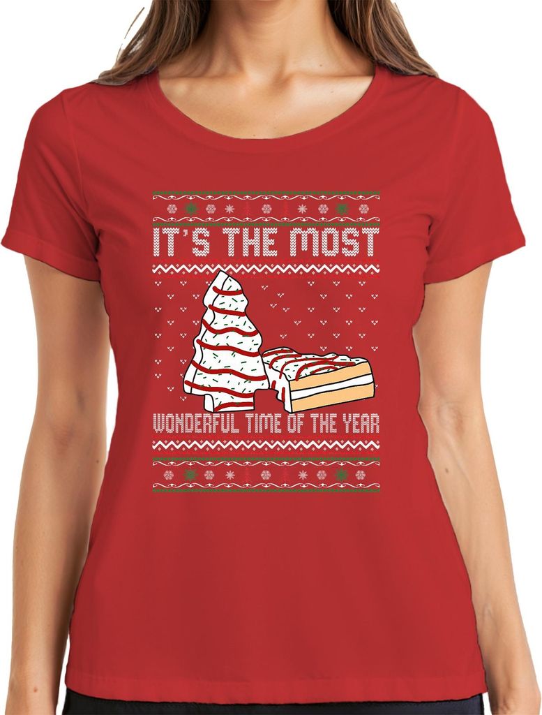 It's the Most Wonderful Christmas Cookie Tree Sprinkles Geschenk Damen T-Shirt, Rot, 3XL