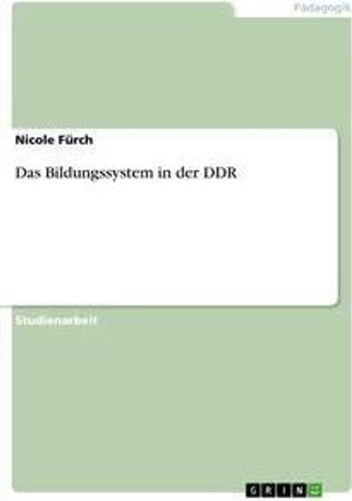 Das Bildungssystem in der DDR