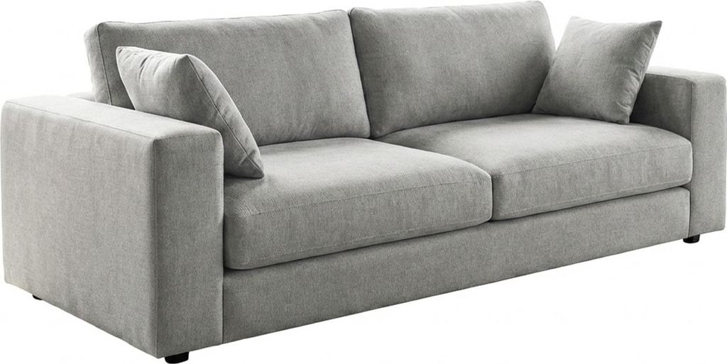 KAWOLA Sofa AMINA 3-Sitzer Stoff taupe