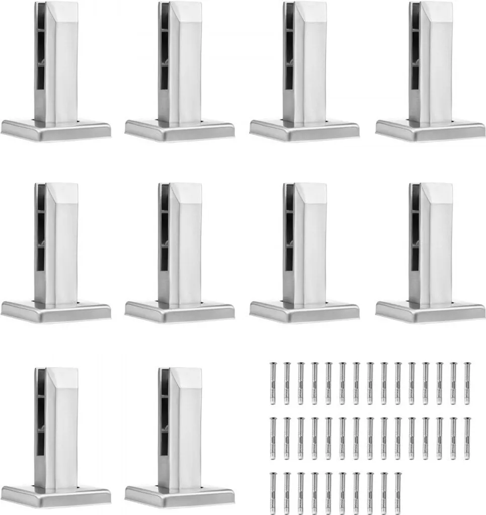 Pince à verre anti-glissement pour fixation sécurisée 8-12 mm lot de 10