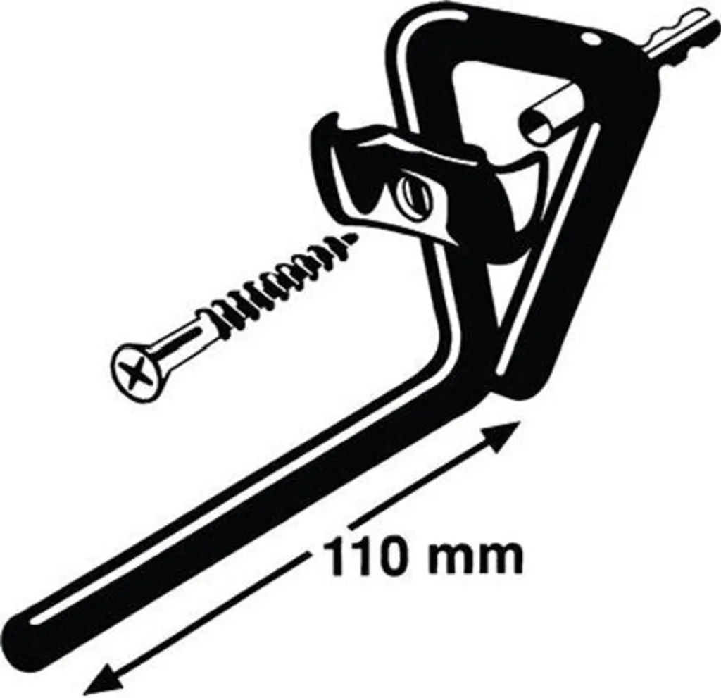 Gancio Parete Fischer UT 78019: Organizzazione Magazzino e Garage 190mm