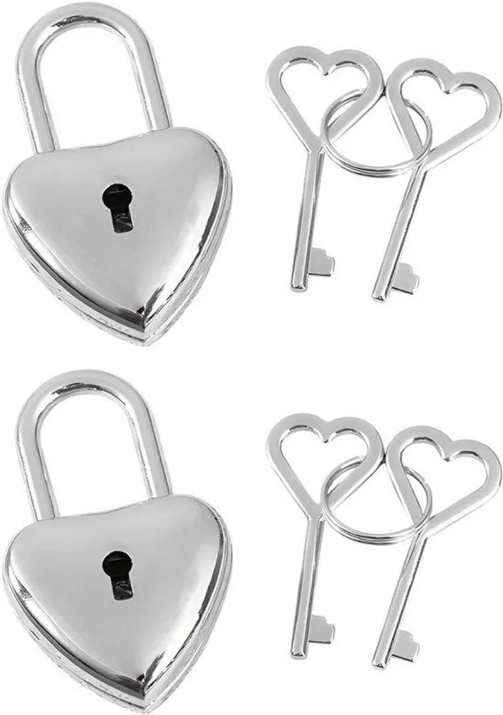 Cadenas miniature en métal argenté 3,8 cm résistant pour carnet privé