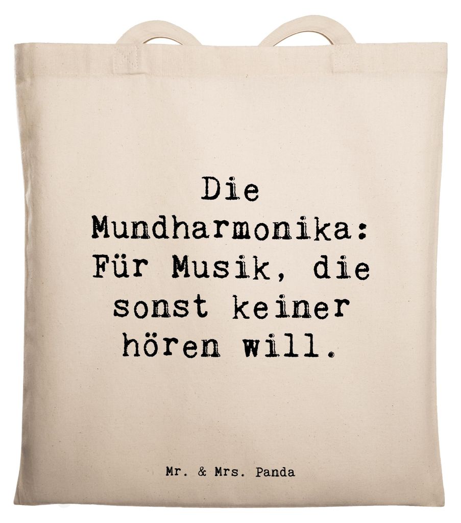 Mr. & Mrs. Panda dokumententasche Spruch Musik Mundharmonika - Transparent - Geschenk, Blasinstrument, Einkaufstasche, Laptoptasche, Musikinstrumen...