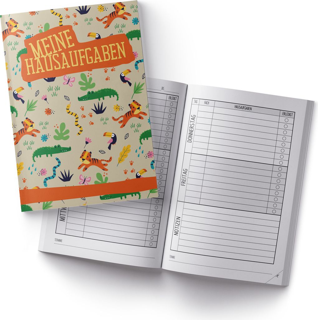 itenga Hausaufgabenheft Dschungeltiere (Motiv 3) DIN A5, 96 Produktbild 