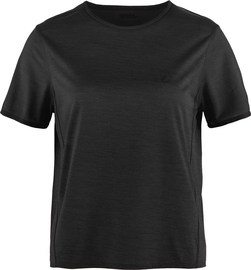Fjällräven Abisko Lite Kurzarm-t-shirt Schwarz L Frau Schwarz L