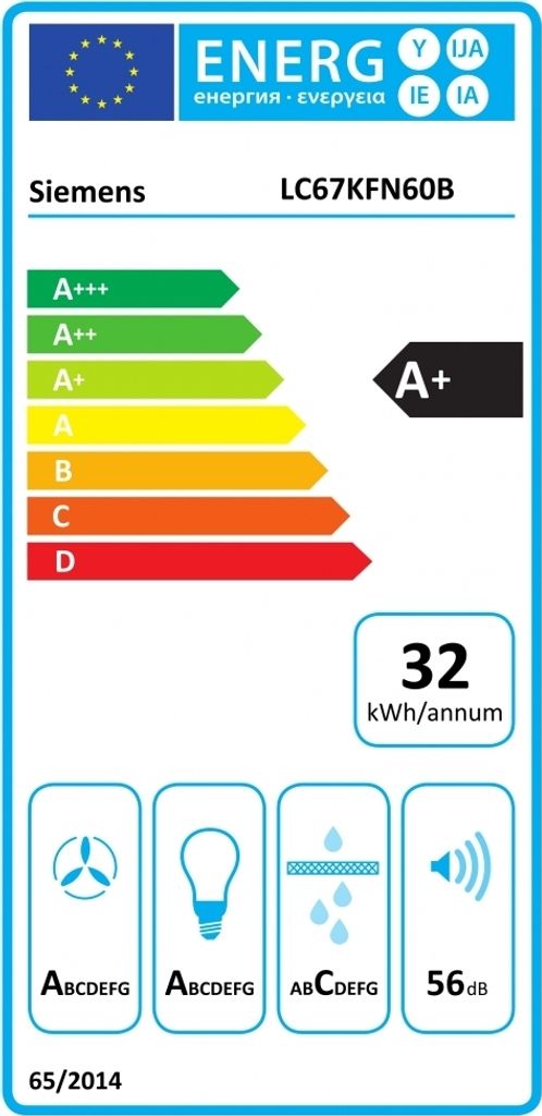 Siemens Wandesse 60 cm Klarglas schwarz bedruckt LC67KFN60 Produktbild 8