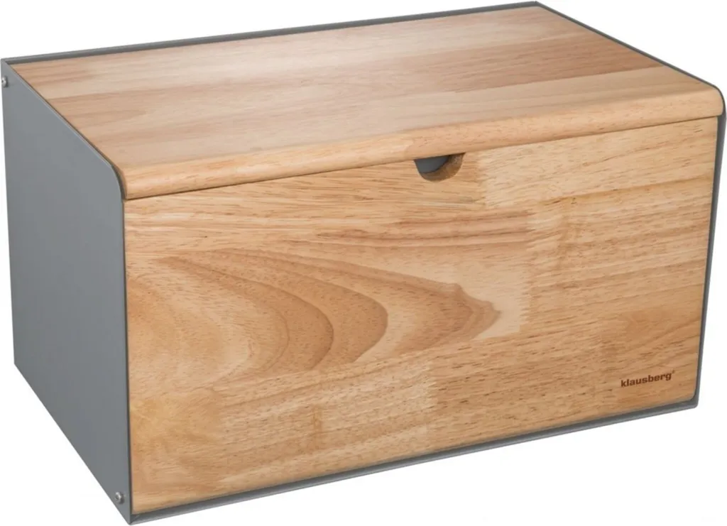 Klausberg KB-7395 Portapane Grigio e Legno per Famiglie Numerose