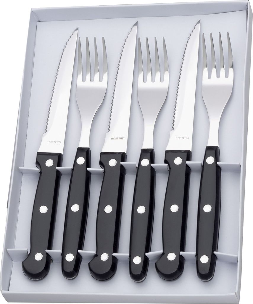 Neustanlo | Steakmesser Set | 6 Stück | Edelstahlklinge mit Produktbild 
