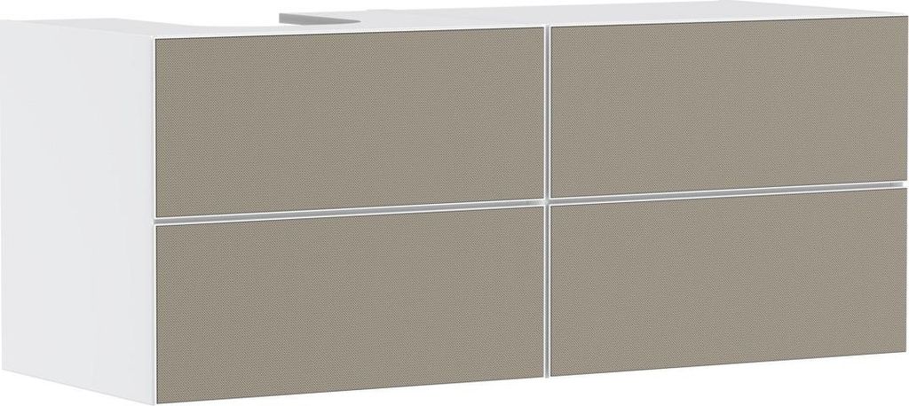 hansgrohe Xevolos E Waschtischunterschrank, 4 Schubkästen, 1 Ausschnitt links, 1370x550x555mm, für Konsole mit Aufsatzwaschtisch links, 54236390
