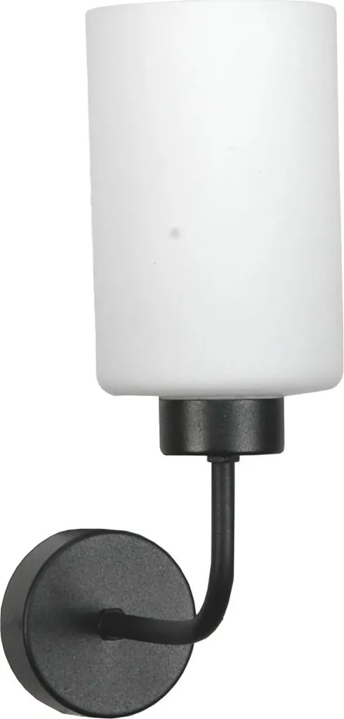 Applique Murale Anti-Éblouissement Noire et Verre Blanc Jastar 15-423