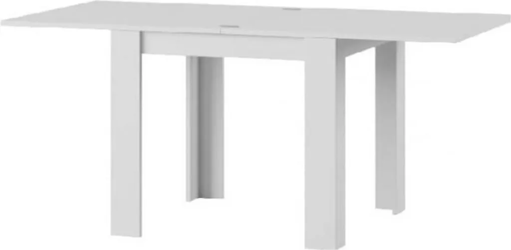 Table Saturn extensible plateau effet béton et pieds croisés design - 2